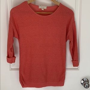 Knit Coral Sweater Top